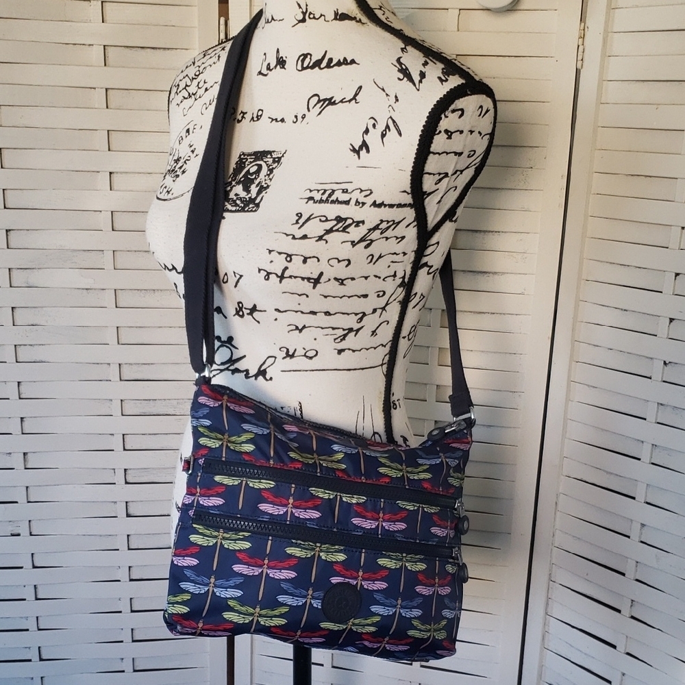 Kipling Navy Dragonfly Print Crossbody Bag